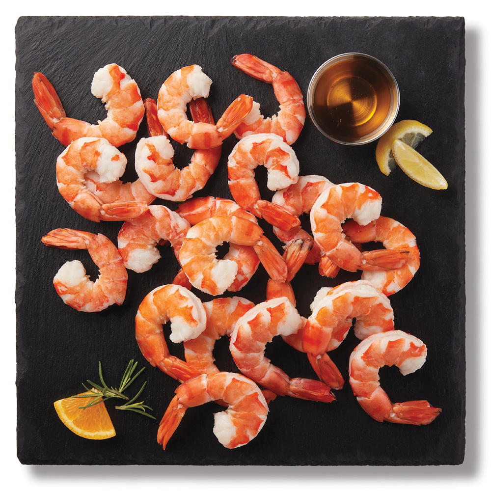 H-E-B Fish Market Tail-On Colossal Black Tiger Cooked Shrimp, 16 - 20 ct/lb, lb