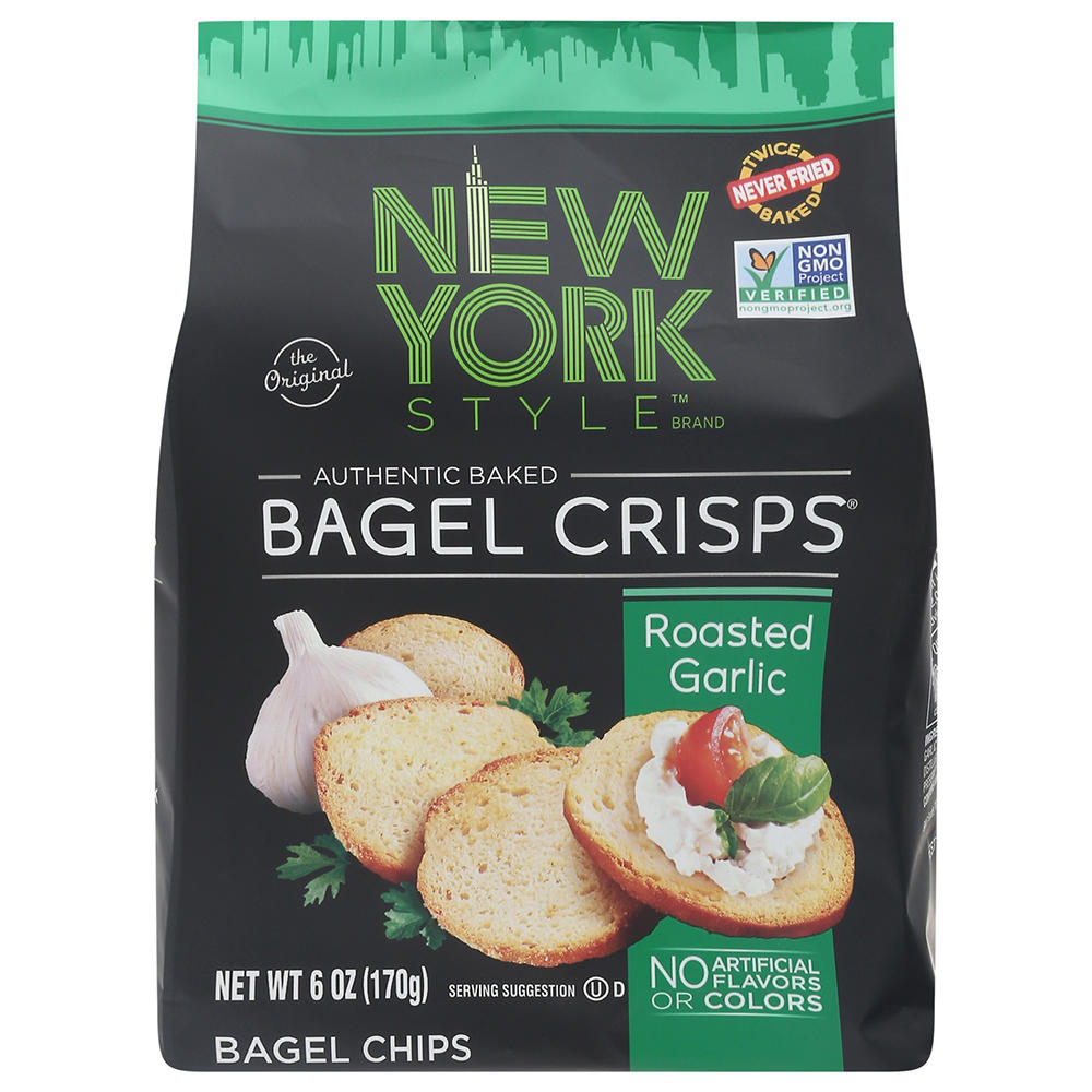 New York Style Bagel Crisps - Roasted Garlic, 6 oz