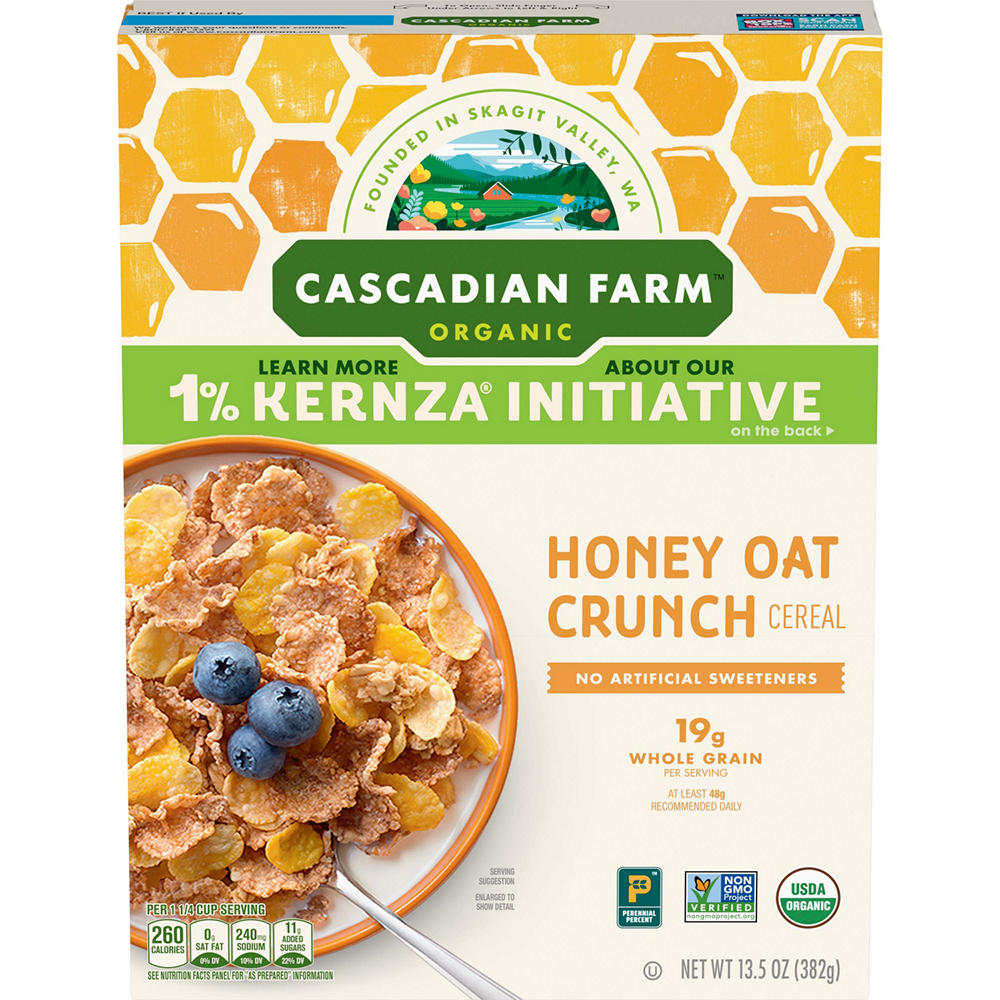 Cascadian Farm Honey Oat Crunch Cereal, 13.5 oz
