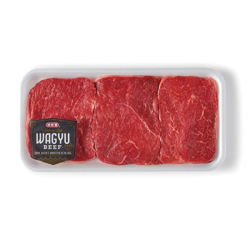 H-E-B American-Style Wagyu Beef Round Tip Steaks, Avg. 0.75 lb