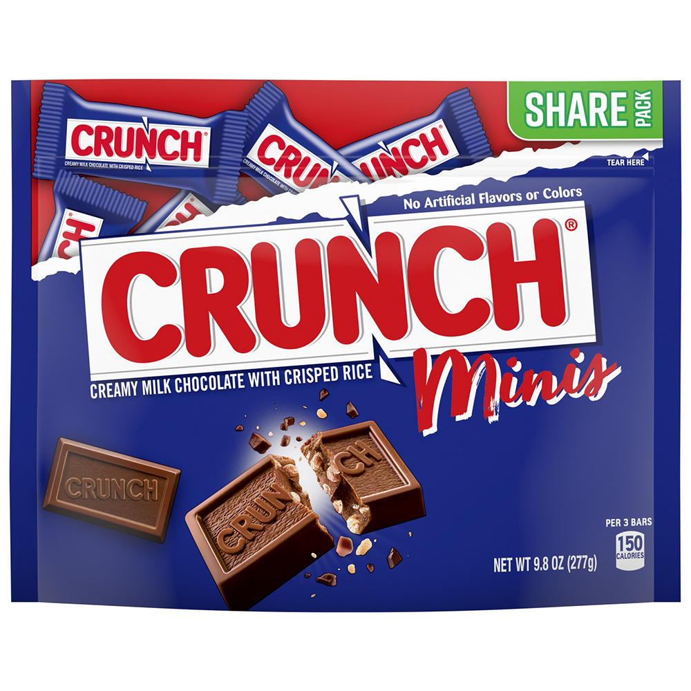 Crunch Minis Milk Chocolate Candy Bars - Share Pack, 9.8 oz