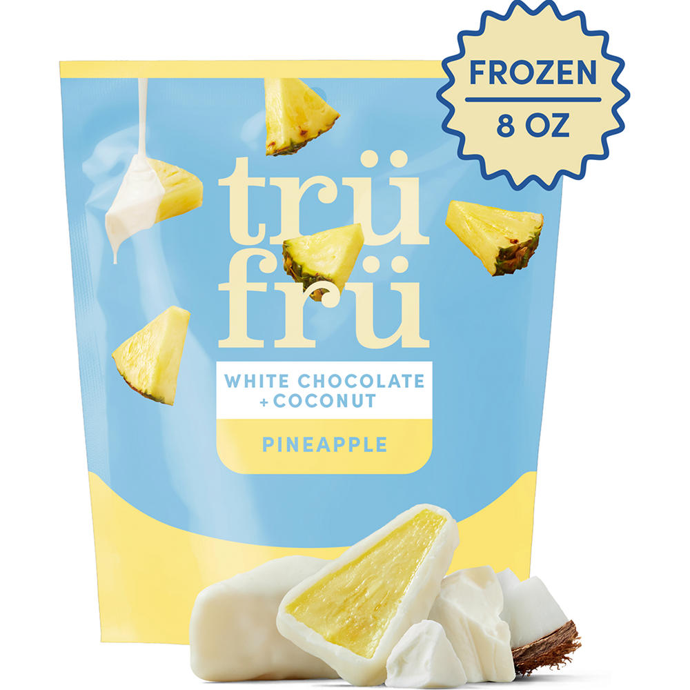 Tru Fru Frozen Pineapple - White Chocolate + Coconut, 8 oz