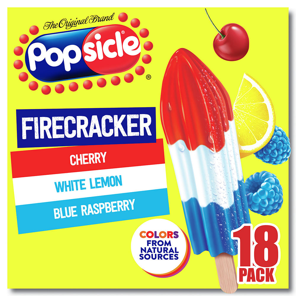 Popsicle Firecracker Ice Pops, 18 ct
