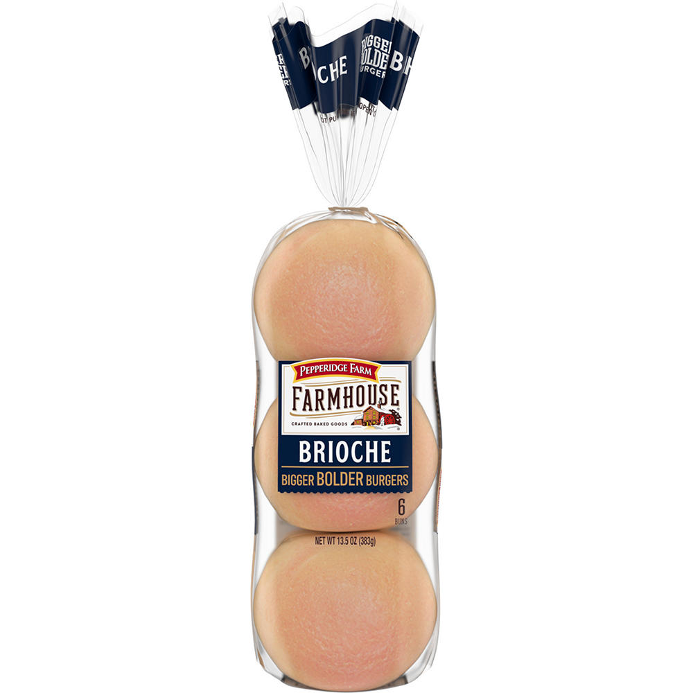 Pepperidge Farm Farmhouse Brioche Hamburger Buns, 6 ct