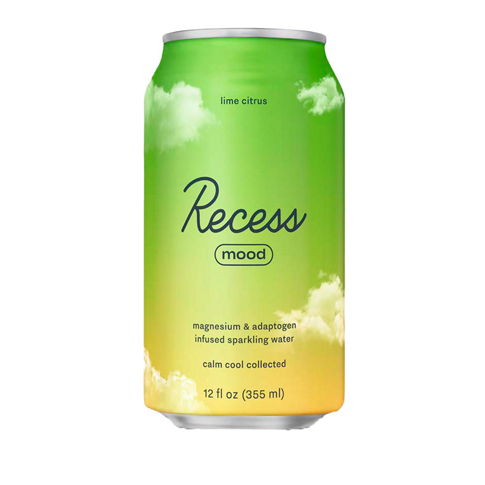 Recess Mood Infused Sparkling Water - Lime Citrus, 12 oz