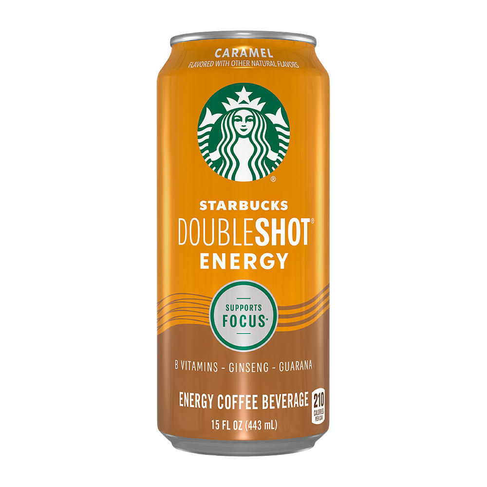 Starbucks Double Shot Caramel Energy Coffee Drink, 15 oz