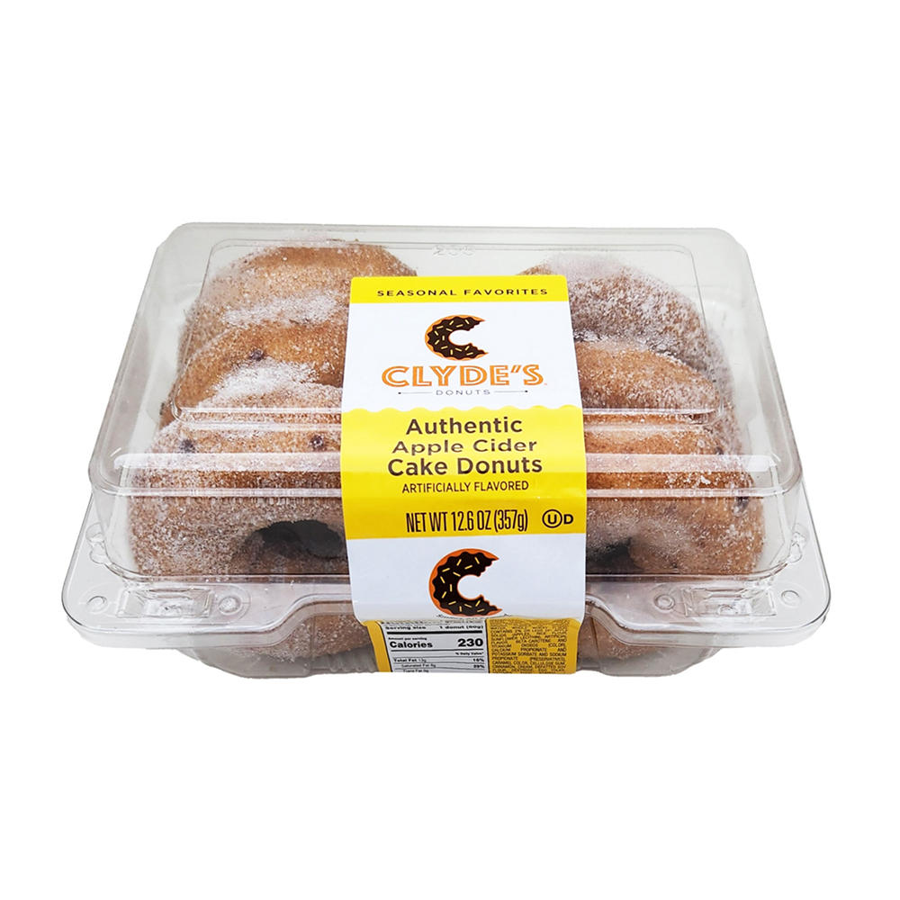 Clyde's Apple Cider Cake Donuts, 6 ct