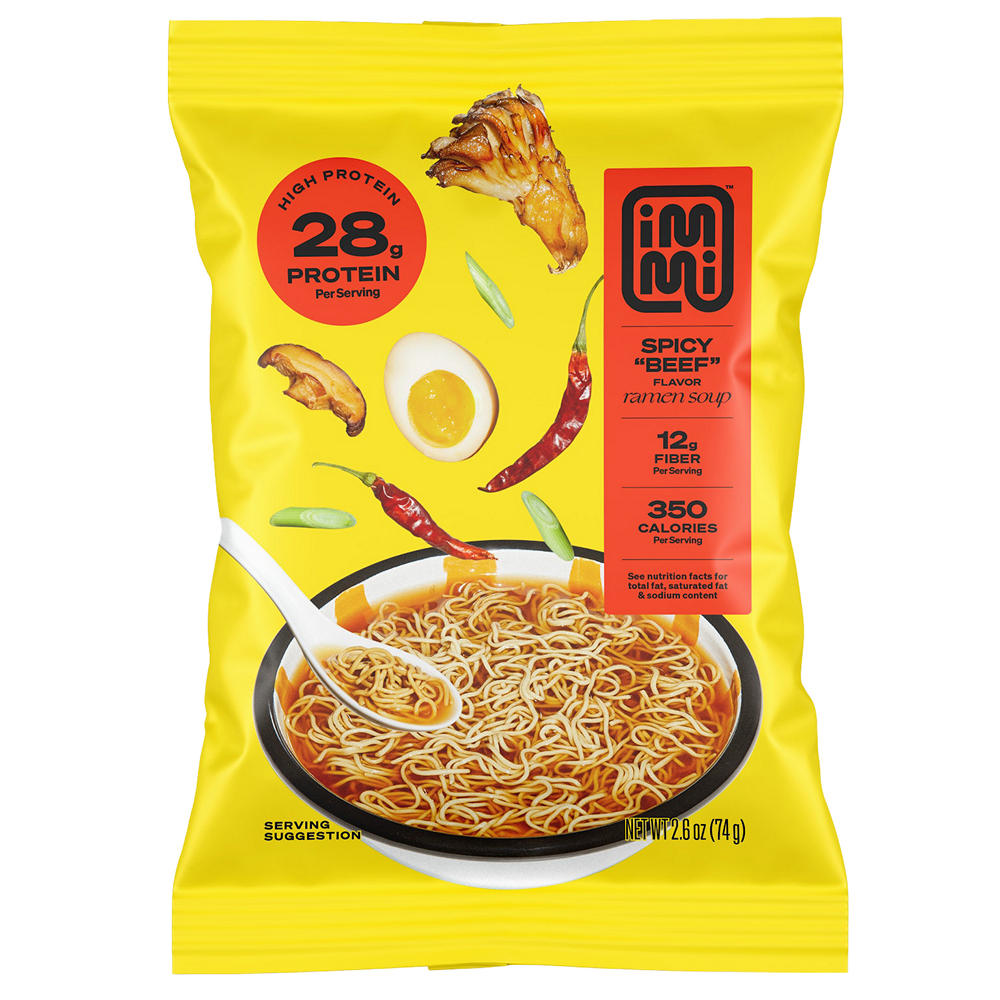 immi Vegan 28g Protein Spicy "Beef" Ramen Soup, 2.6 oz