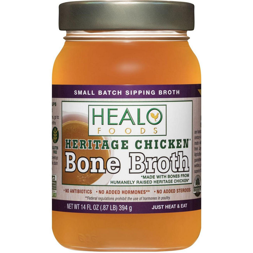 Healo Foods Heritage Chicken Bone Broth, 14 oz