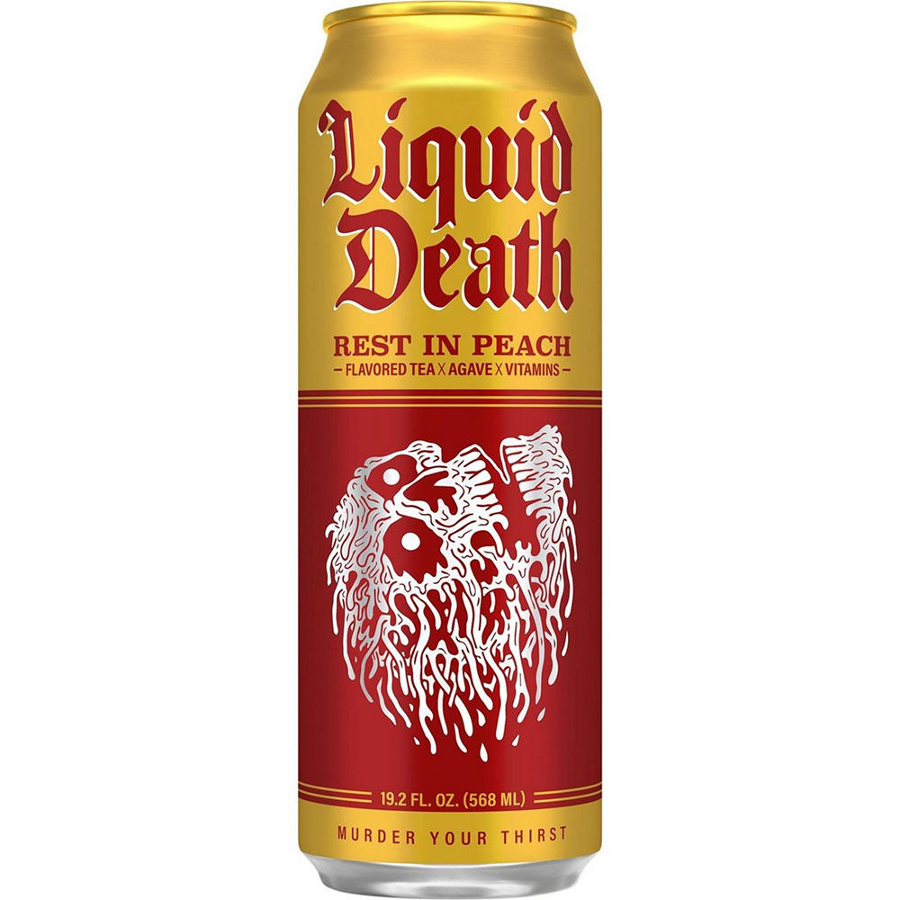 Liquid Death Rest In Peach Flavored Black Tea, 19.2 oz