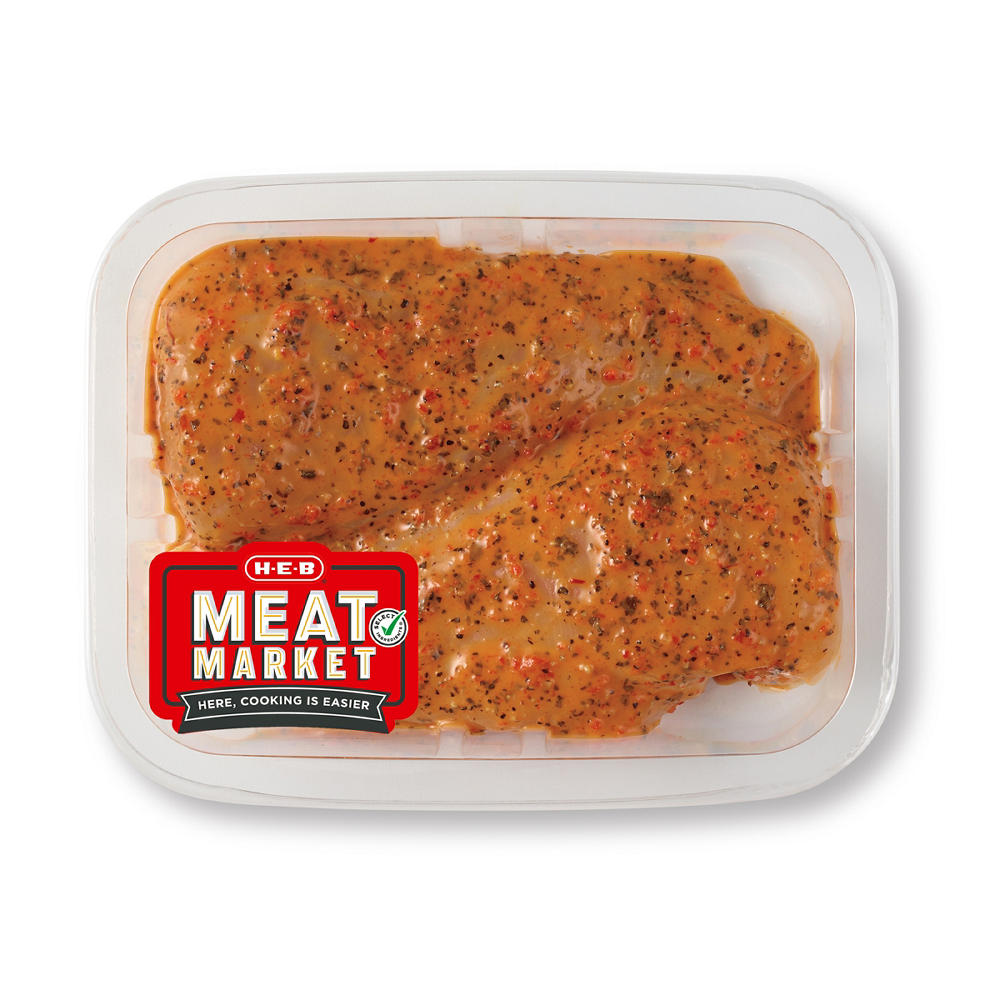 H-E-B Meat Market Marinated Chicken Breasts – Southwest Style, Avg. 1.5 lbs