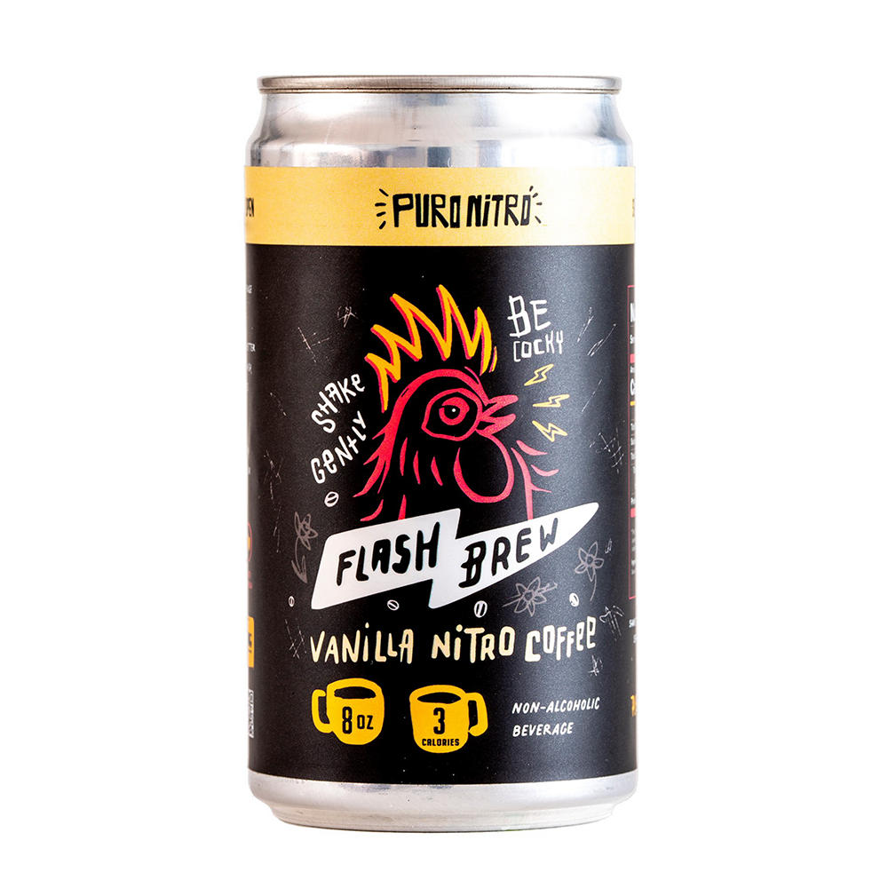 Puro Nitro Flash Brew Vanilla Nitro Coffee, 8 oz