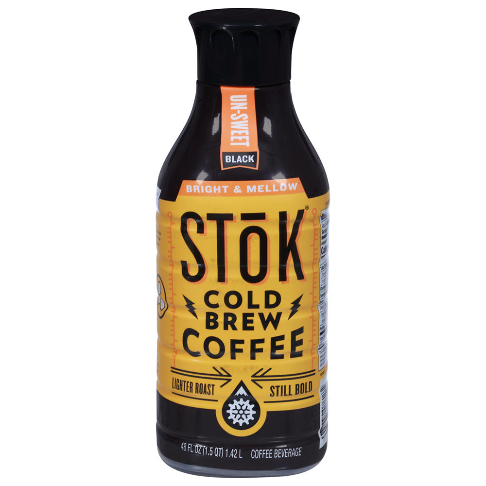 SToK Unsweet Bright & Mellow Black Cold Brew Coffee, 48 oz