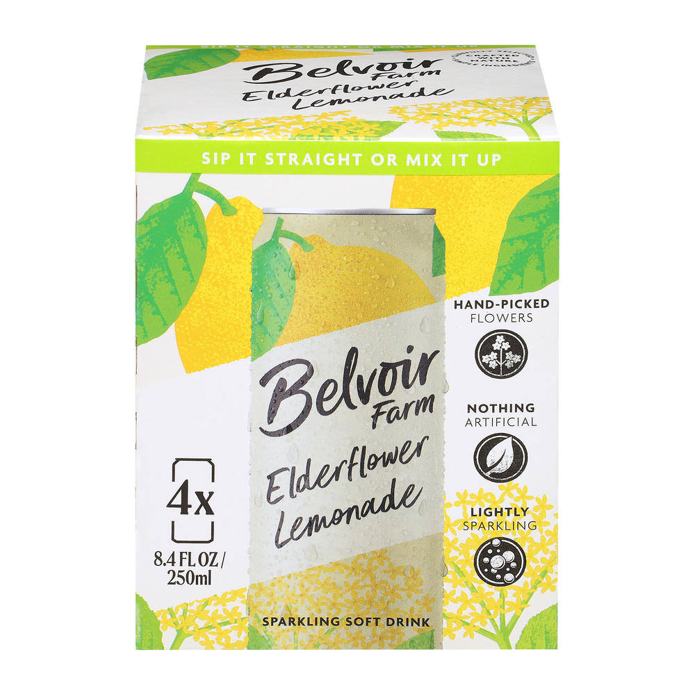 Belvoir Farm Elderflower Sparkling Lemonade, 4 pk