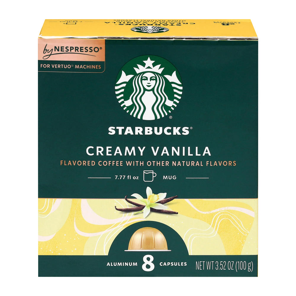 Starbucks Creamy Vanilla Nespresso Vertuo Capsules, 8 ct