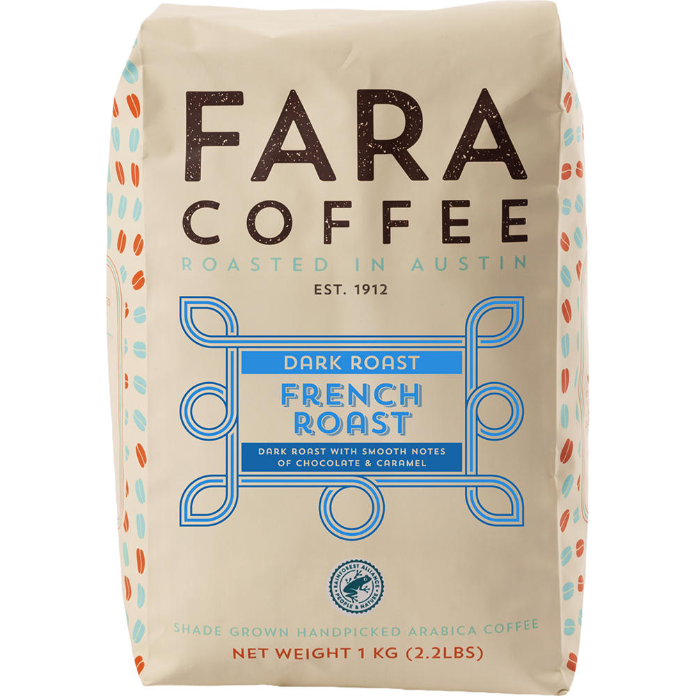 Fara Coffee French Dark Roast Whole Bean Coffee, 35.2 oz