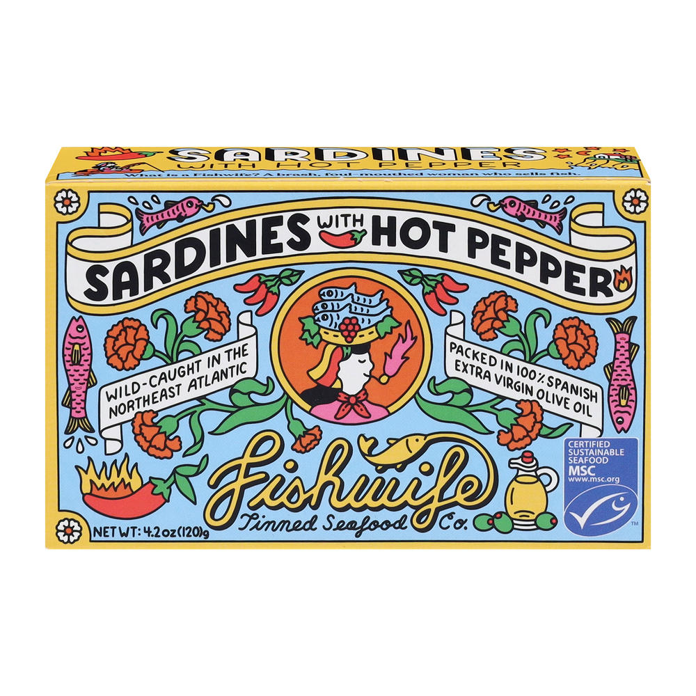 Fishwife Sardines with Hot Pepper, 4.2 oz