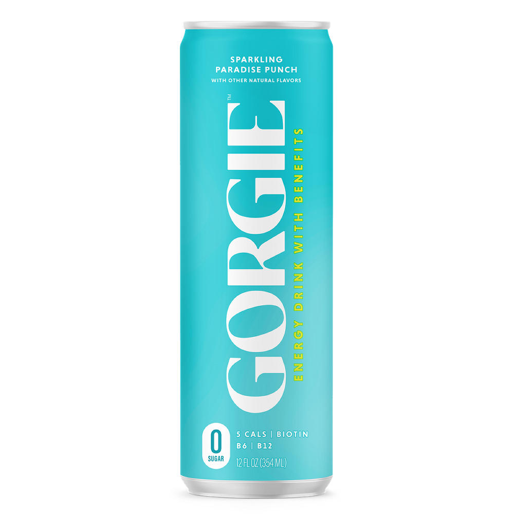 Gorgie Energy Drink - Sparkling Paradise Punch, 12 oz