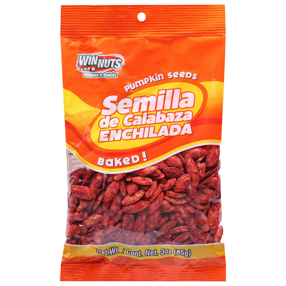 Winnuts Semilla de Calabaza Enchilada Pumpkin Seeds, 3 oz