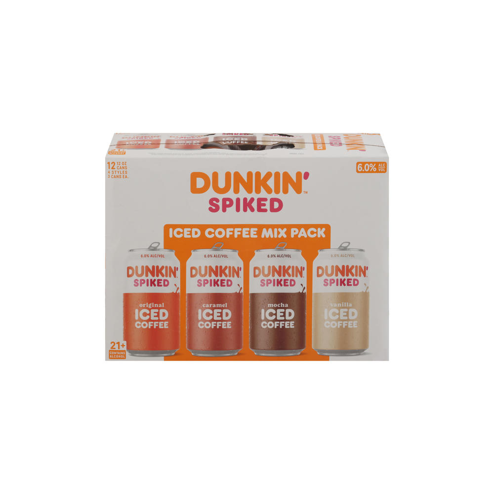 Dunkin' Spiked Iced Coffee Mix Pack 12 pk Cans, 12 oz