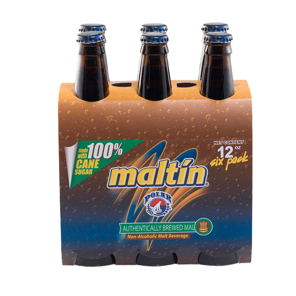 Maltin Polar Non-Alcoholic Malt Beverage 6 pk Bottles, 12 oz