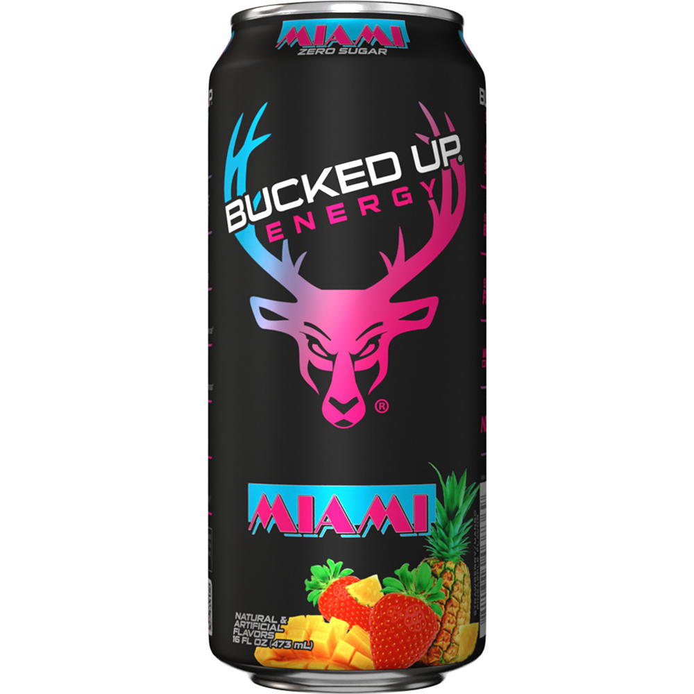 Bucked Up Zero Sugar Energy Drink - Miami, 16 oz