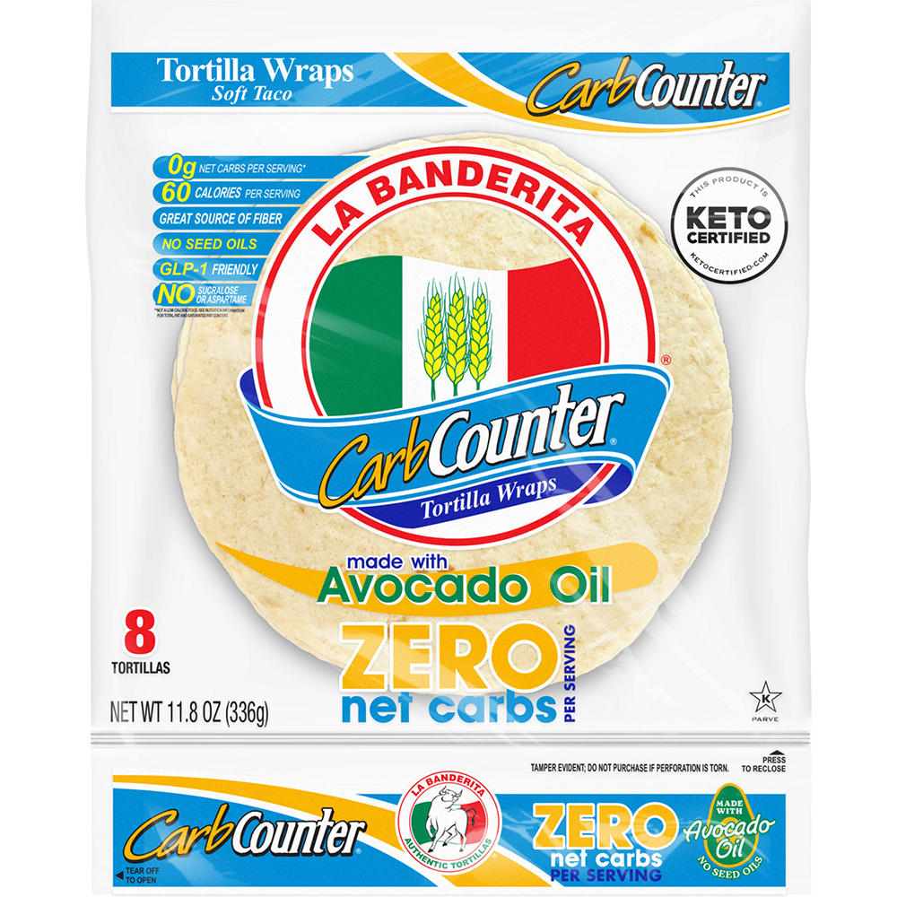 La Banderita Carb Counter Keto Flour Tortillas, 8 ct
