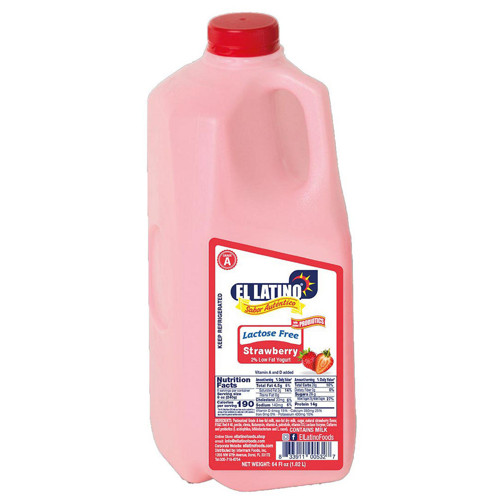 El Latino Lactose Free Strawberry Yogurt, 64 oz