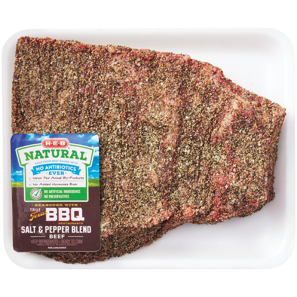 H-E-B Natural Seasoned Boneless Beef Brisket Point – True Texas BBQ Salt & Pepper, Avg. 4.0 lbs