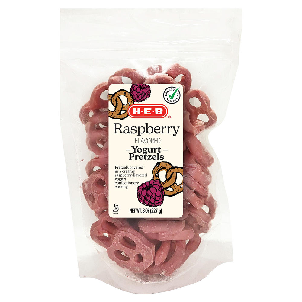 H-E-B Raspberry Yogurt-Covered Pretzels, 8 oz