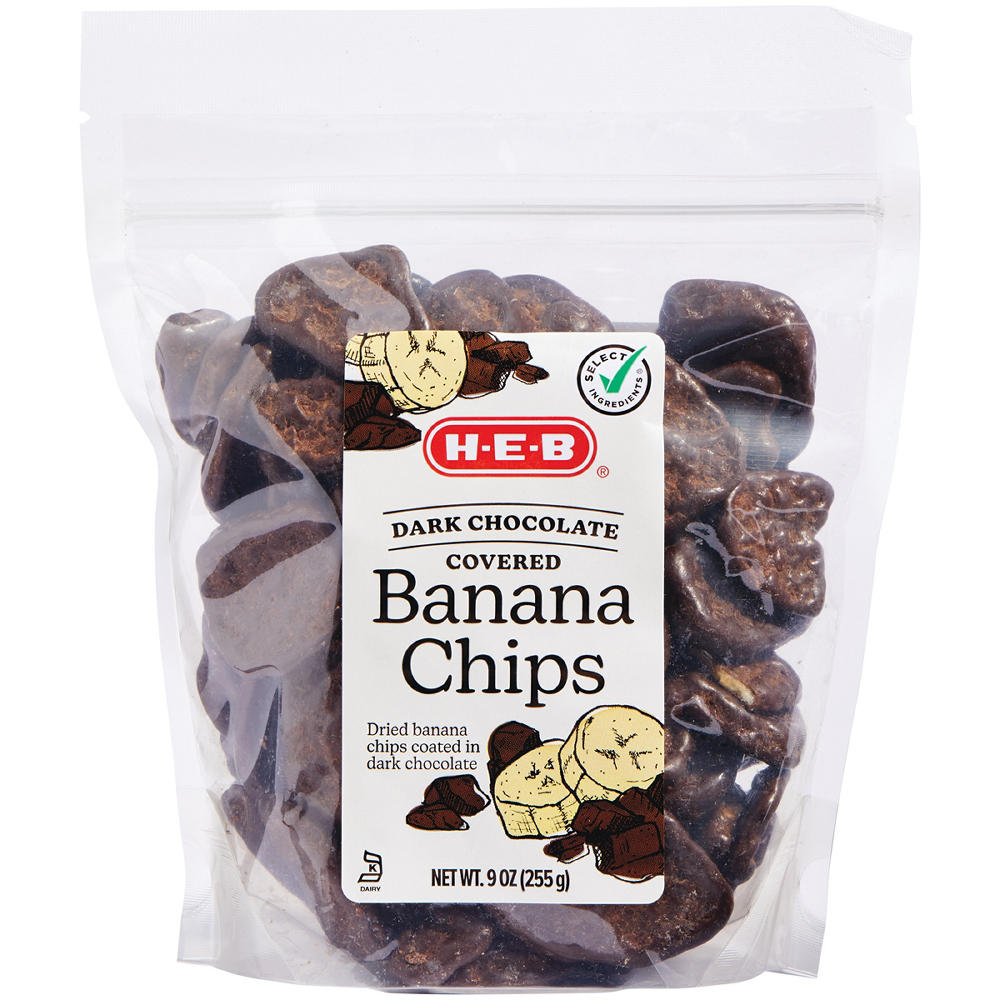 H-E-B Dark Chocolate-Covered Banana Chips, 9 oz
