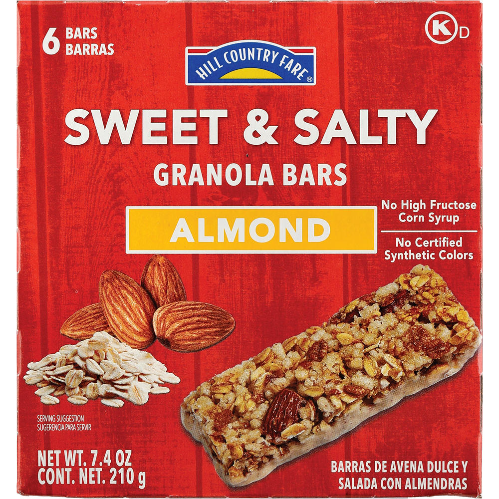 Hill Country Fare Sweet & Salty Almond Granola Bars, 6 ct