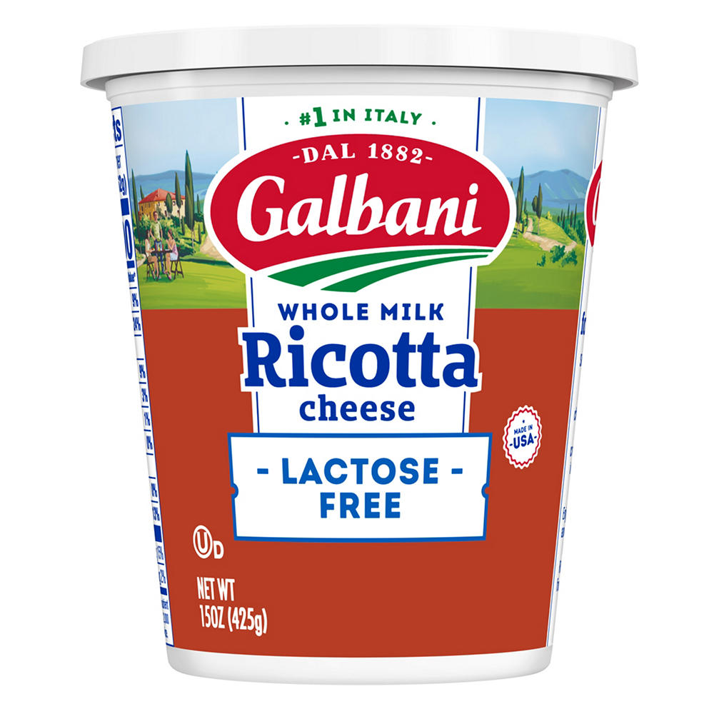 Galbani Lactose Free Whole Milk Ricotta Cheese, 15 oz