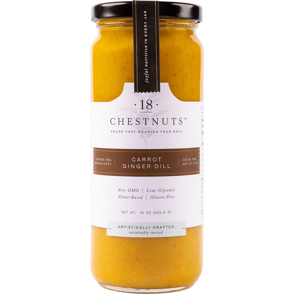 18 Chestnuts Carrot Ginger Dill Soup, 16 oz