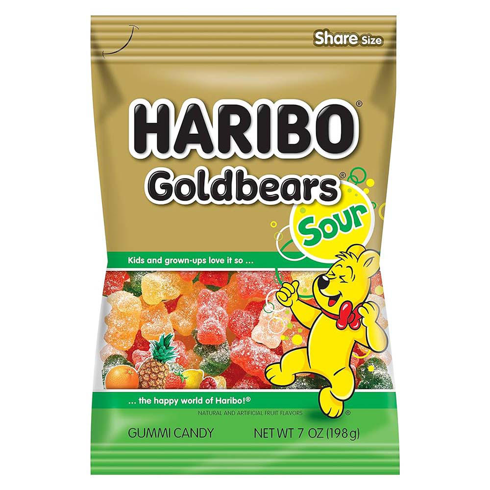 Haribo Sour Goldbears Gummi Candy - Share Size, 7 oz