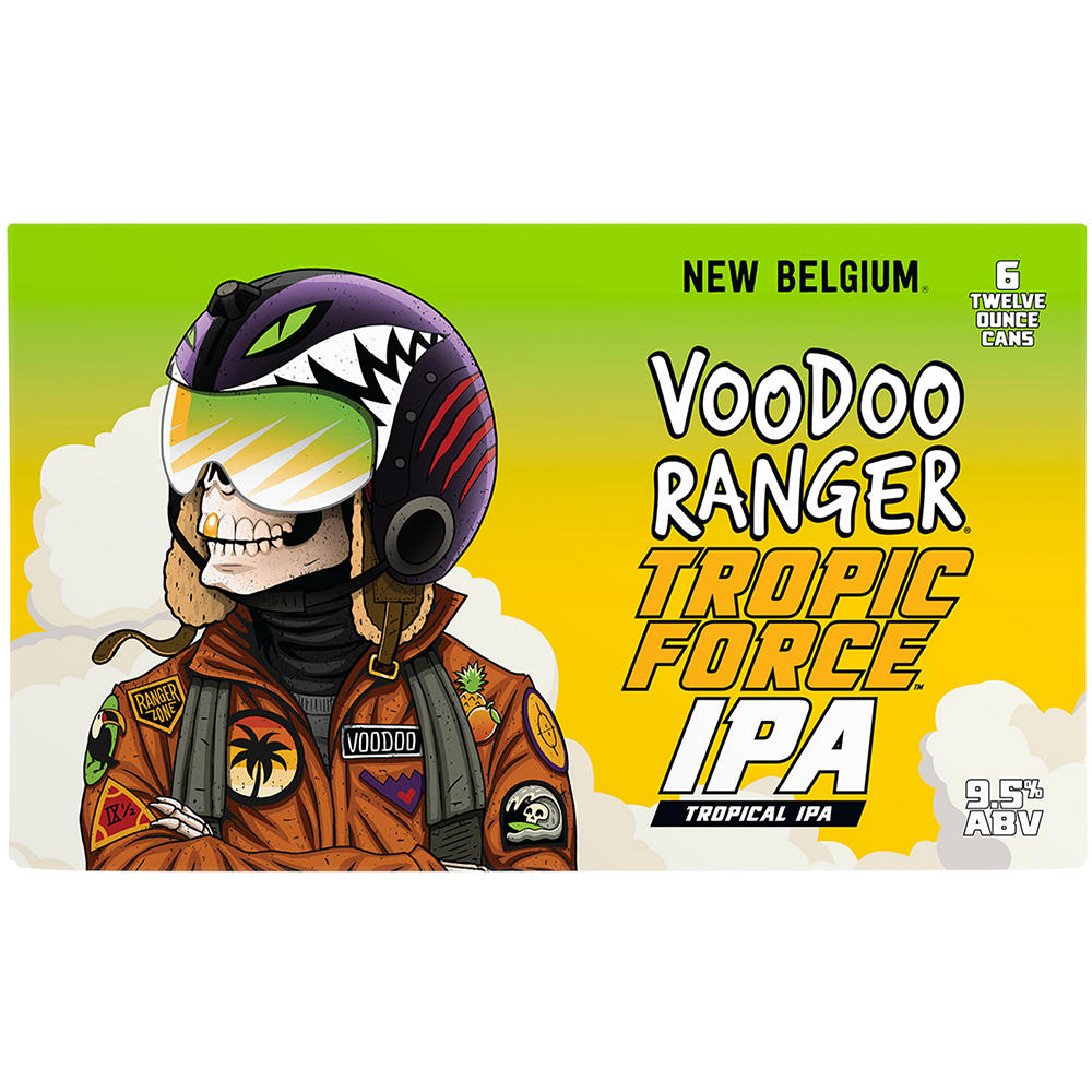 New Belgium Voodoo Ranger Tropic Force IPA Craft Beer 6 pk Cans, 12 oz