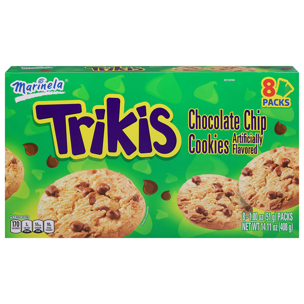 Marinela Trikis Chocolate Chip Cookies Snack Packs, 8 ct