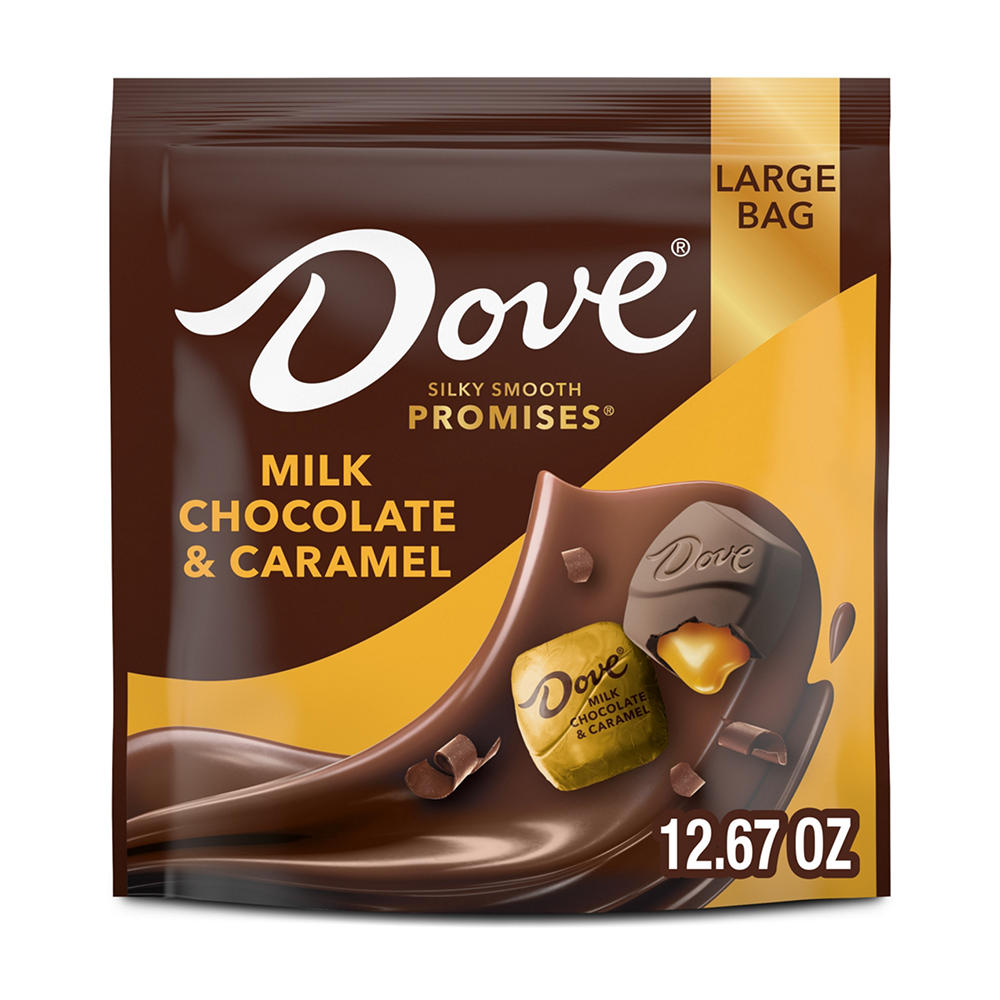 Dove Promises Milk Chocolate & Caramel Candy - Large Bag, 12.67 oz