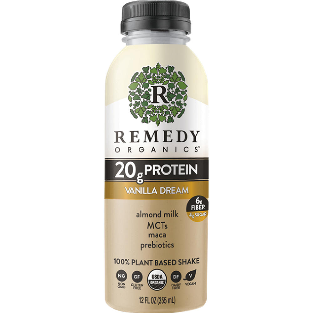 Remedy Organics Vanilla Powder Plant Based Shake, 12 oz