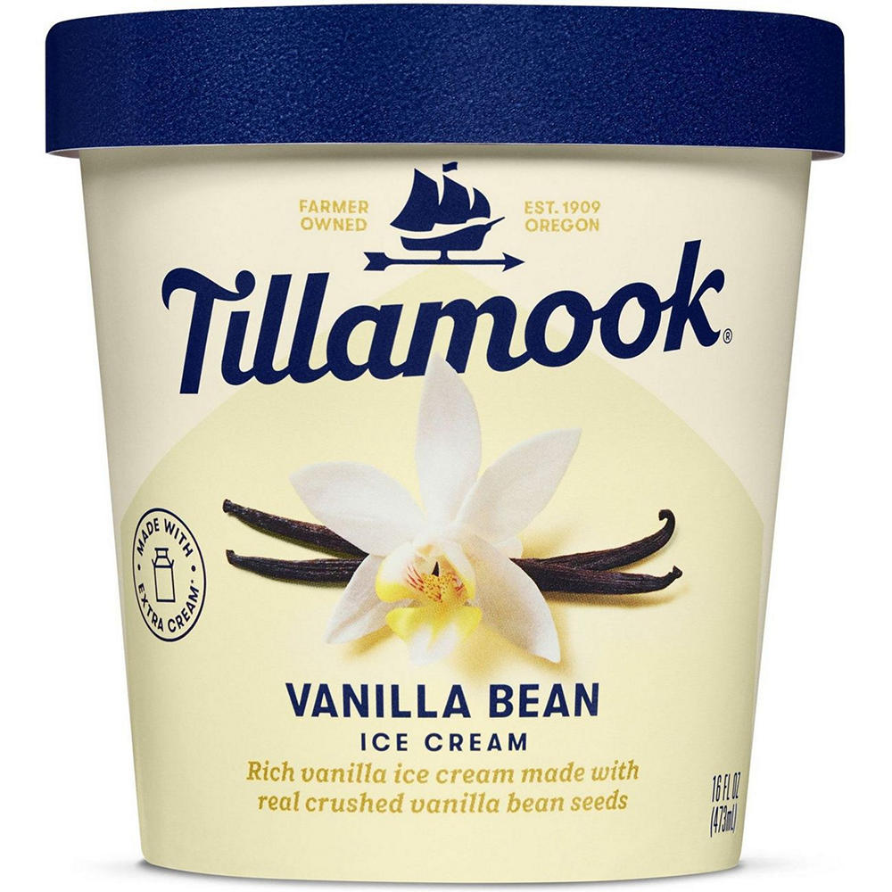 Tillamook Vanilla Bean Ice Cream, 1 pt