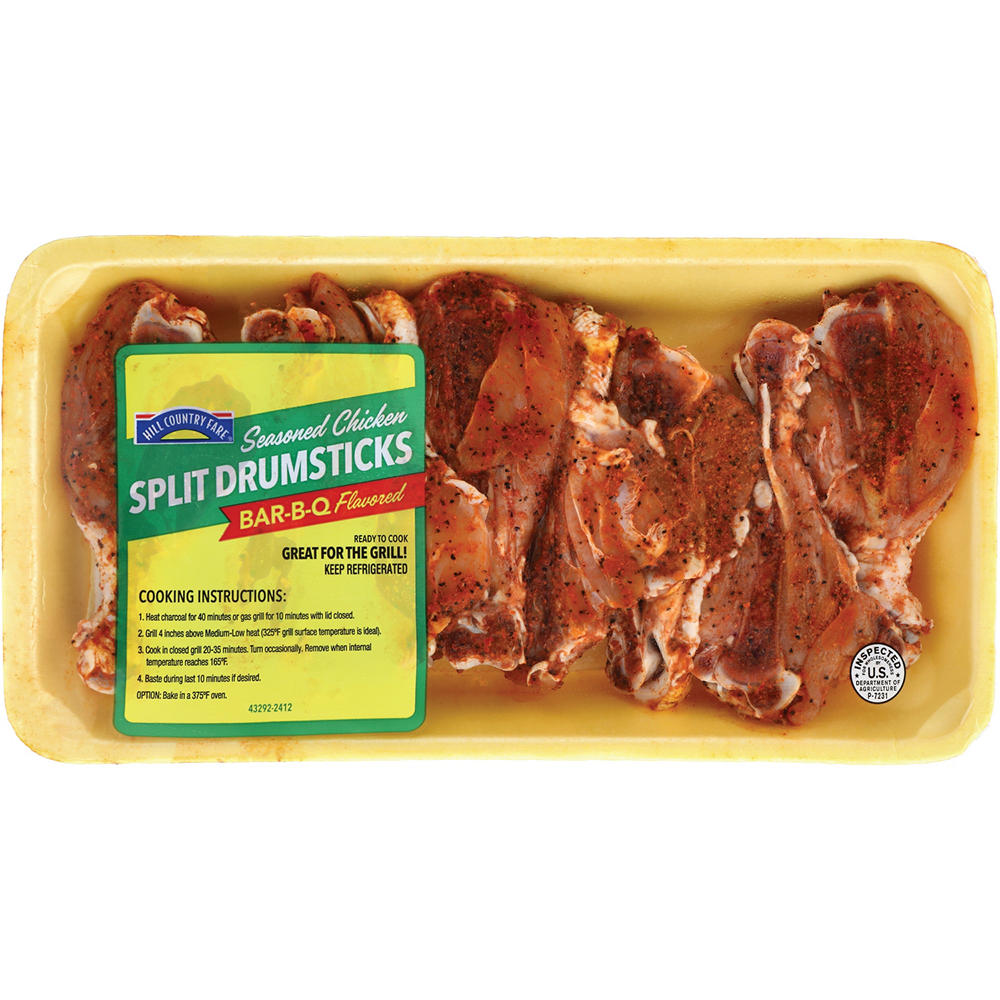 Hill Country Fare BBQ Seasoned Chicken Split Drumsticks, Avg. 2.27 lbs