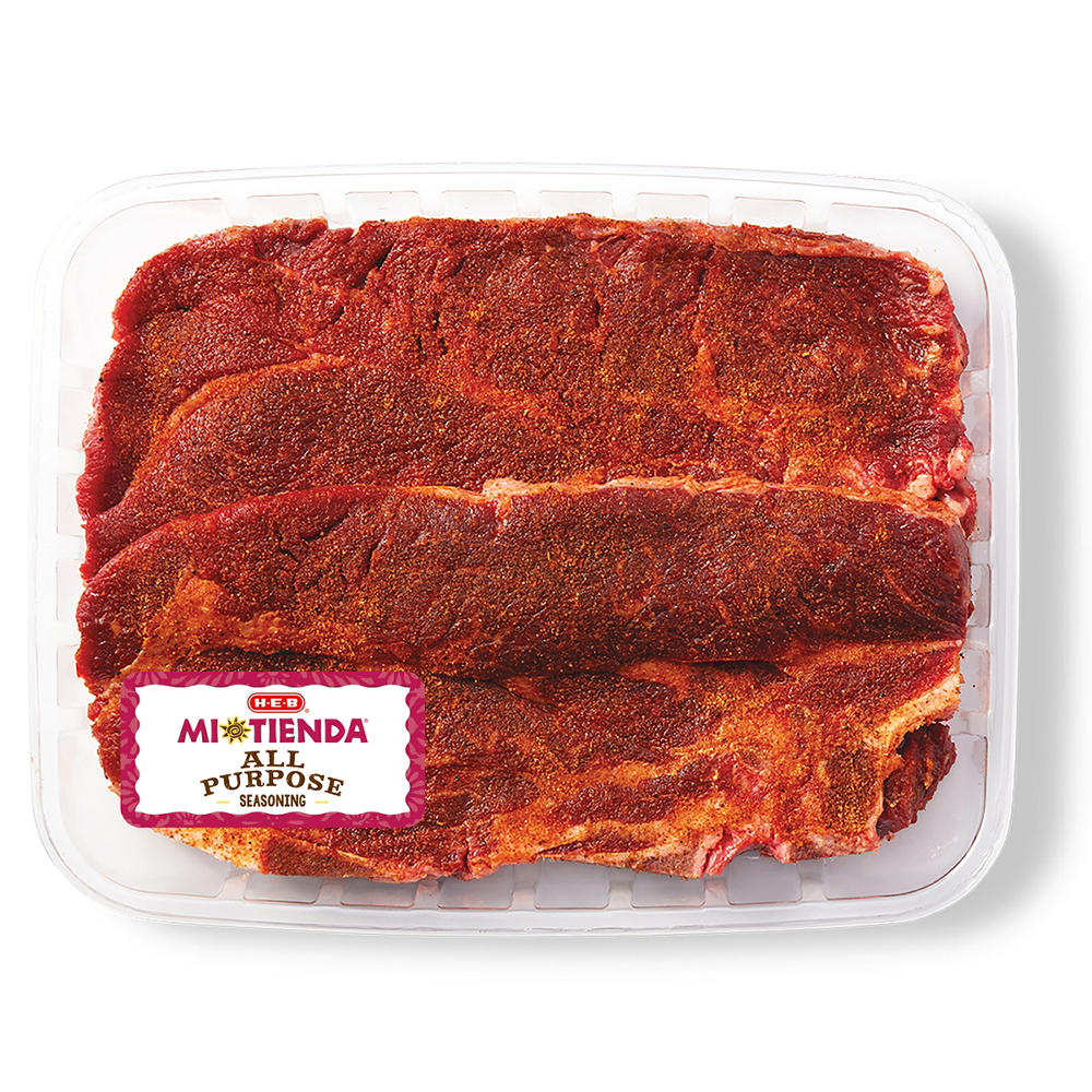 H-E-B Mi Tienda Seasoned Bone-in Beef Agujas – All Purpose – Value Pack, Avg. 2.25 lbs