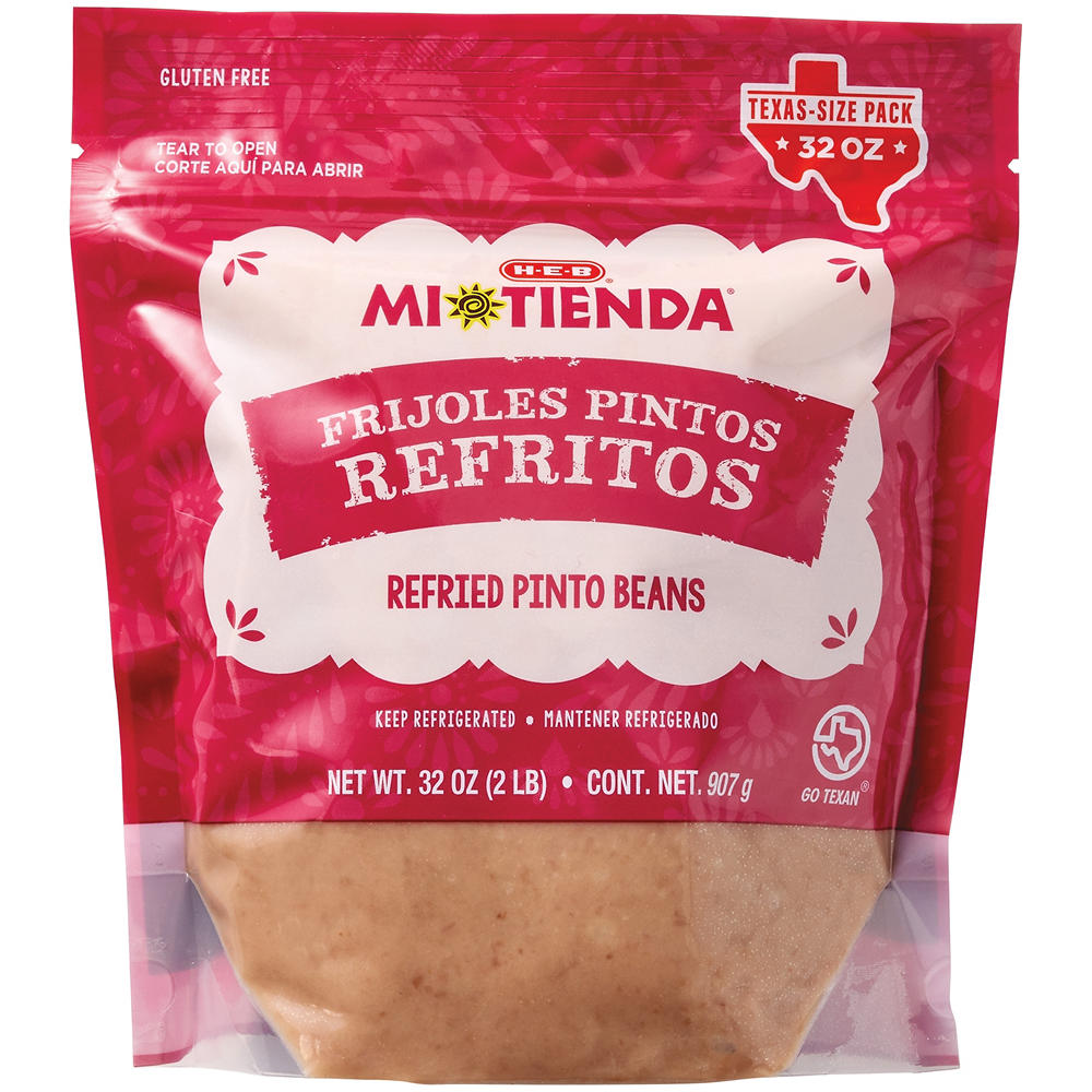 H-E-B Mi Tienda Frijoles Pintos Refritos Refried Beans - Texas-Size Pack, 32 oz