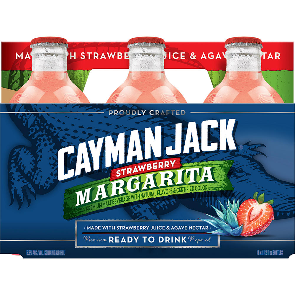 Cayman Jack Strawberry Margarita 6 pk Bottles, 11.2 oz