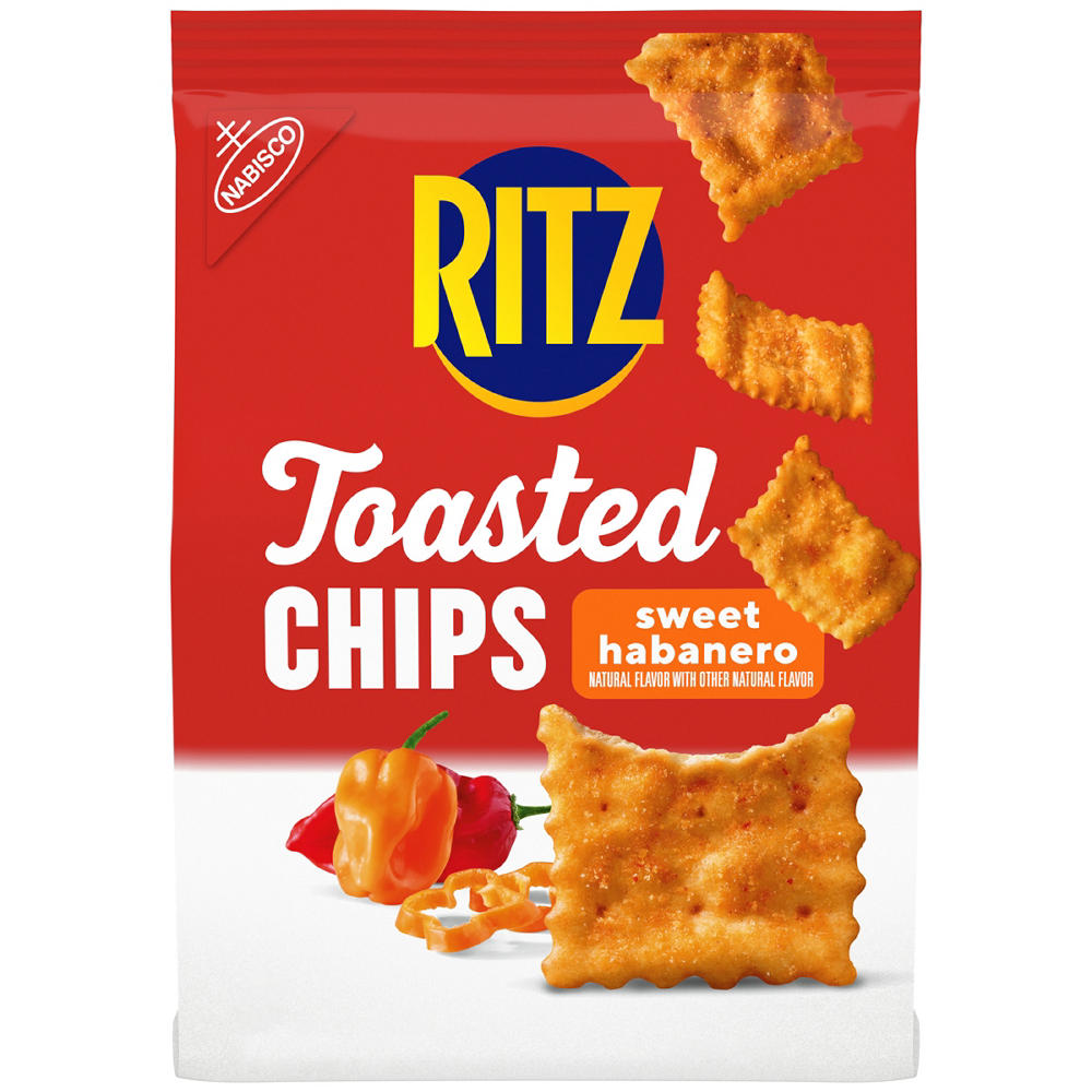 Ritz Toasted Chips Sweet Habanero Crackers, 8.1 oz