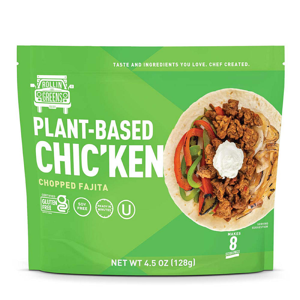 RollinGreens Plant-Based Chic'Ken Chopped Fajita, 4.5 oz