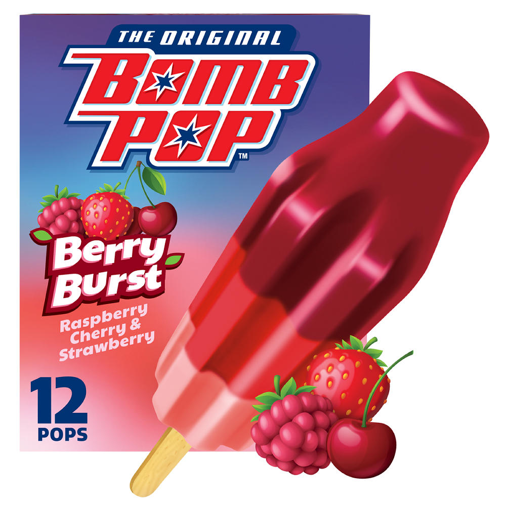 Bomb Pop Berry Burst Ice Pops, 12 ct