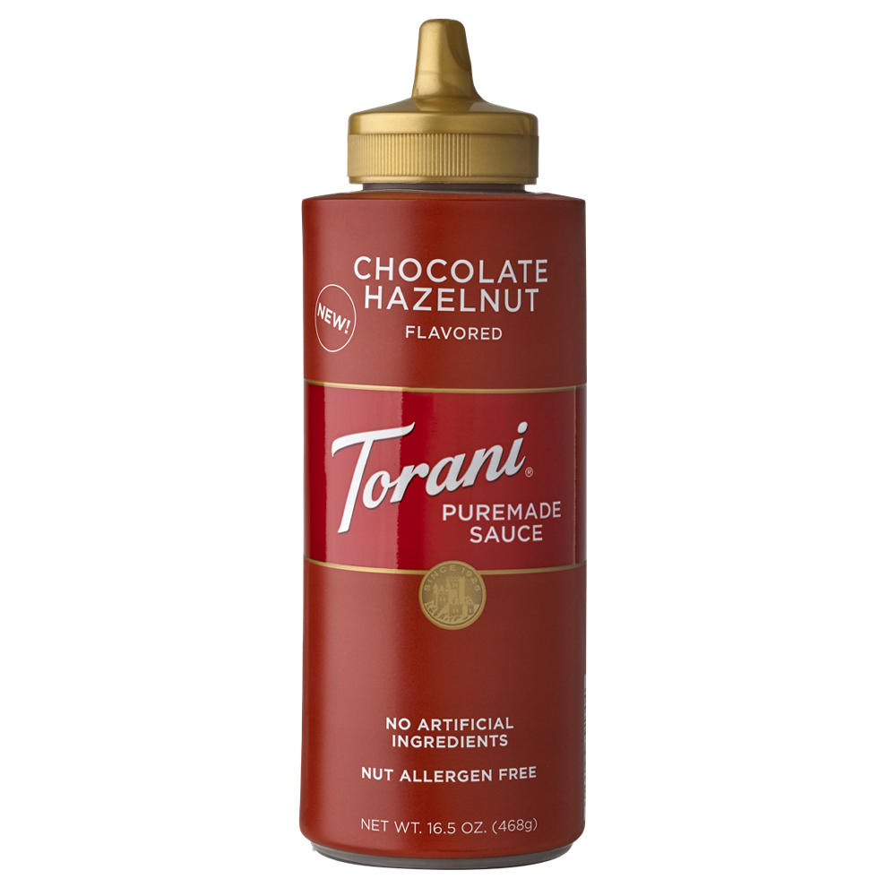 Torani Chocolate Hazelnut Puremade Sauce, 16.5 oz