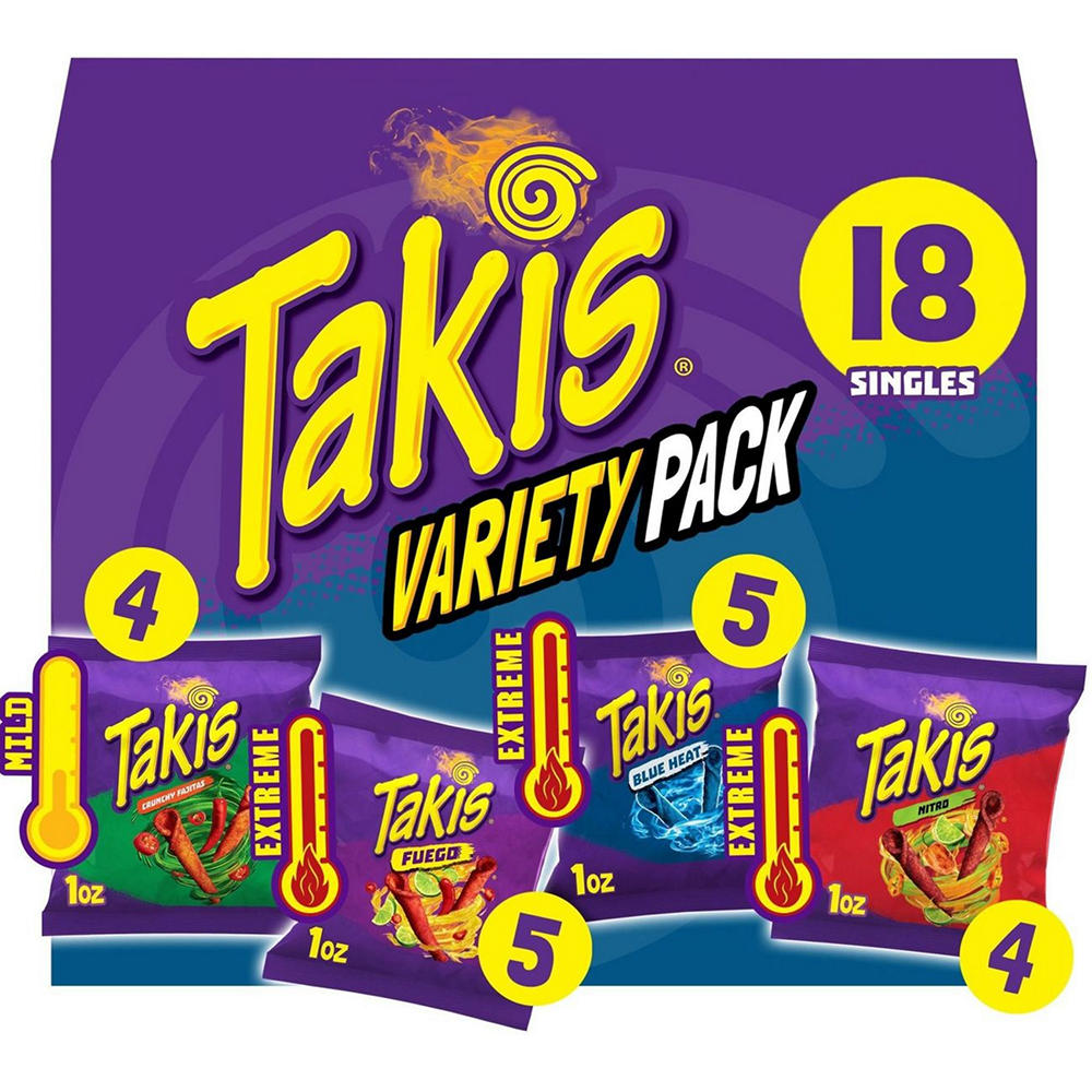 Takis Mixed Rolled Tortilla Chips - Variety Pack, 18 ct