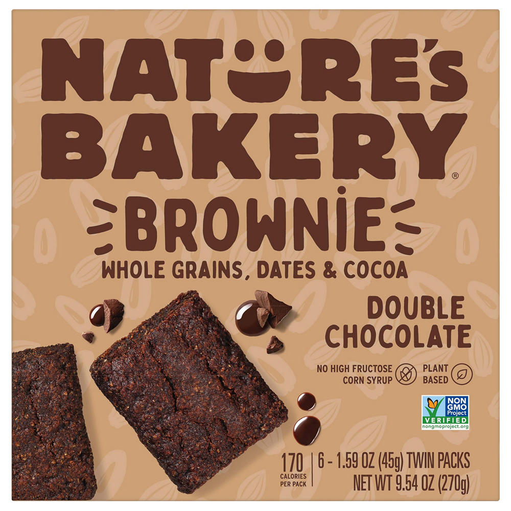 Nature's Bakery Double Chocolate Brownie, 6 ct